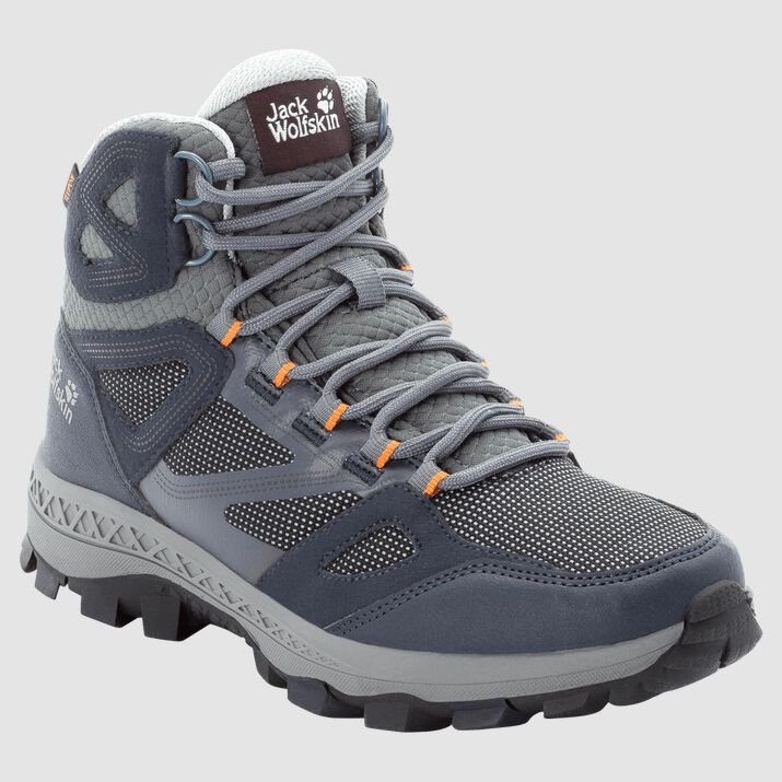 Jack Wolfskin Womens Downhill Texapore Mid Hiking Boots Dark Blue/Grey 852394GQD